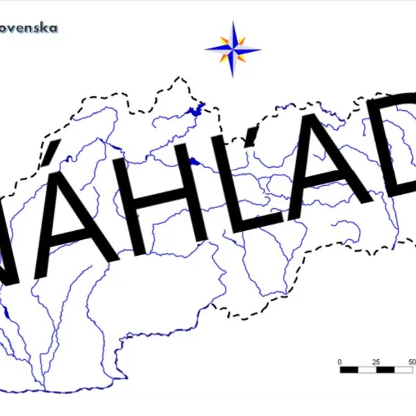 Slepá mapa Slovenska + Tatry