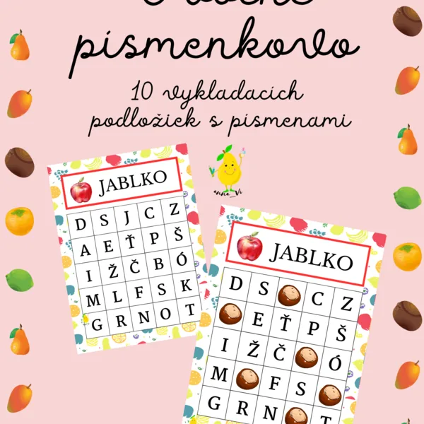 Ovocné písmenkovo - vykladanie