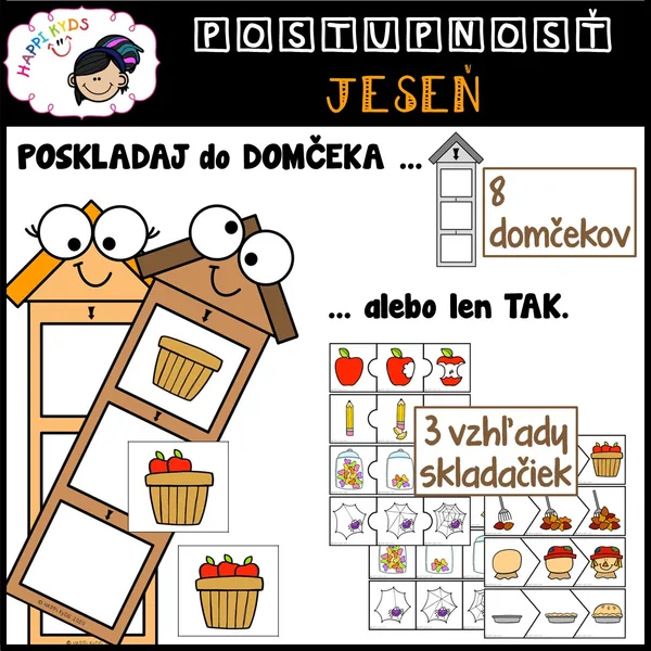 DEJOVÁ POSTUPNOSŤ - Jeseň - kartičky