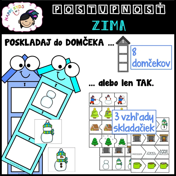 DEJOVÁ POSTUPNOSŤ - Zima - kartičky