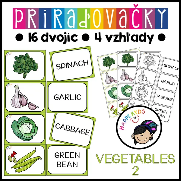 Priraďovačky - VEGETABLES 2
