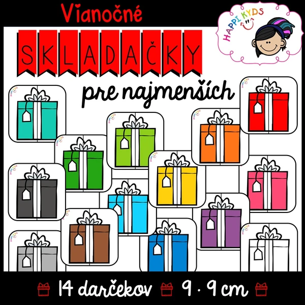 VIANOČNÉ SKLADAČKY pre najmenších (FARBY)