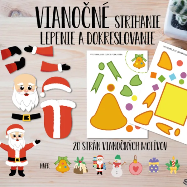 Vianočné vystrihovanie, lepenie a dokresľovanie