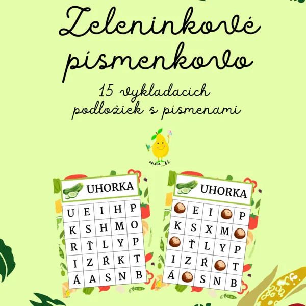 Zeleninové písmenkovo - vykladanie