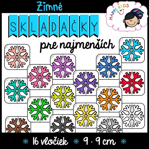 ZIMNÉ SKLADAČKY pre najmenších (FARBY)