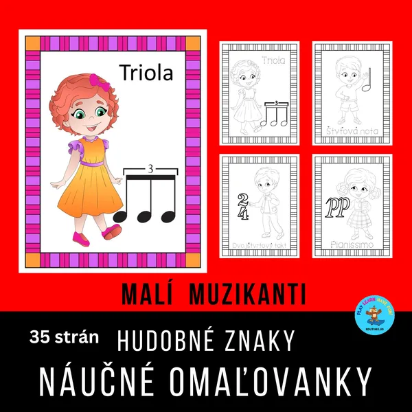 Malí muzikanti  - náučné omaľovanky