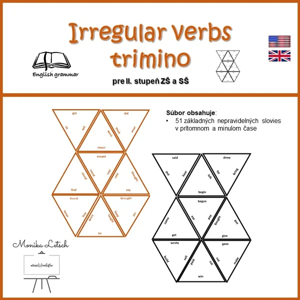 Nepravidelné slovesá TRIMINO 