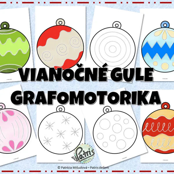 VIANOČNÉ GULE - GRAFOMOTORIKA 
