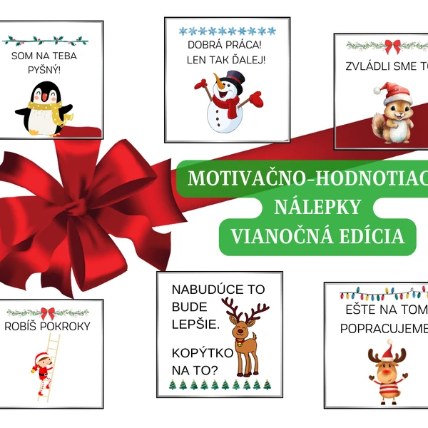 VIANOČNÉ motivačno-hodnotiace nálepky