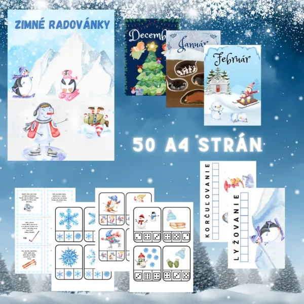 Zimné radovánky (ročné obdobie zima, zimné športy, beebot karty, hádanky, začiatočná hláska, demonštračné obrázky, počítanie...)