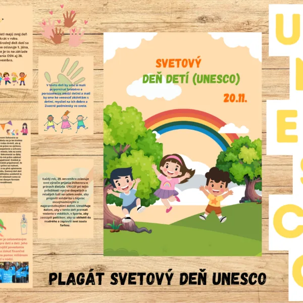 Plagát na nástenku Svetový deň detí- UNESCO