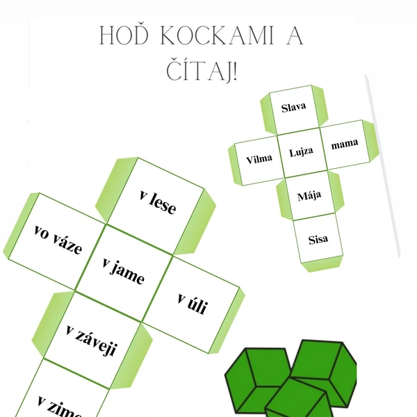 Hoď kockou a čítaj! - čítanie pre prvákov