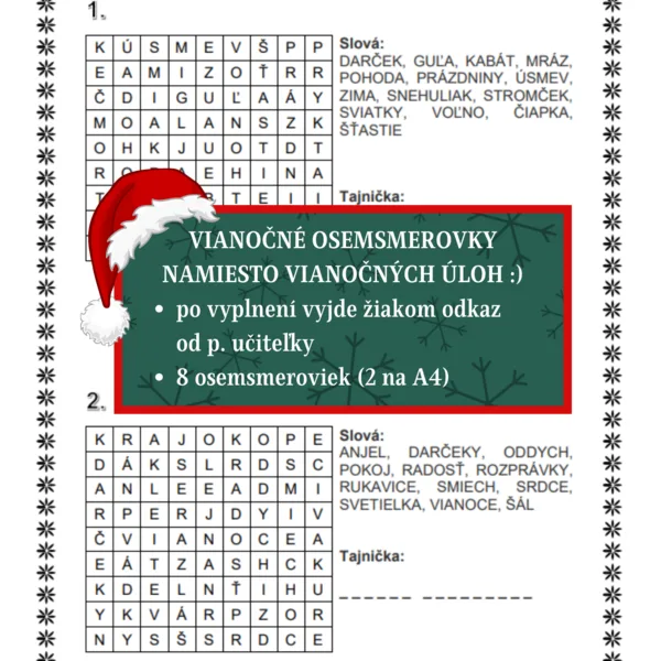 Vianočné osemsmerovky