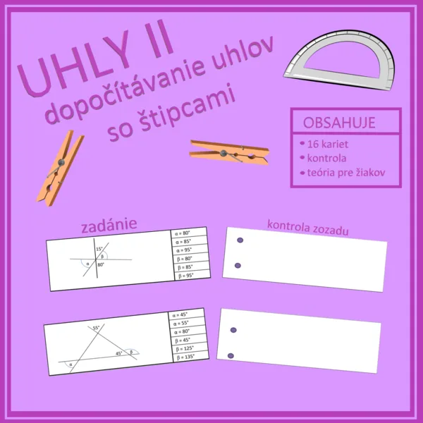 Uhly II - dopočítávanie uhlov so štipcami