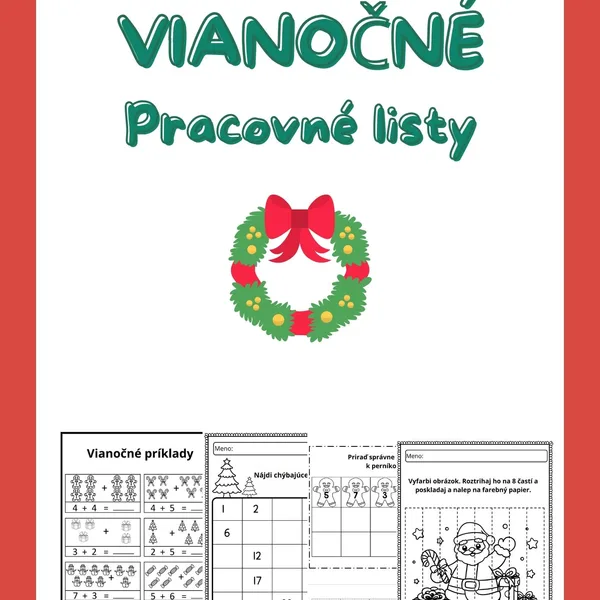 Vianočné pracovné listy