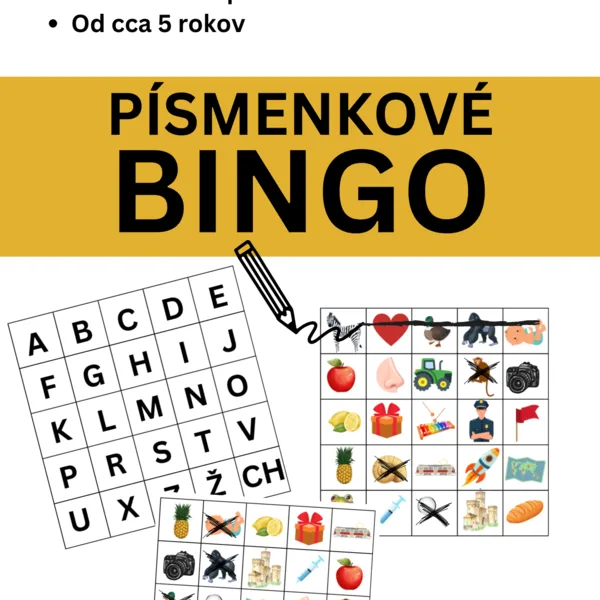 Písmenkové BINGO - Abeceda