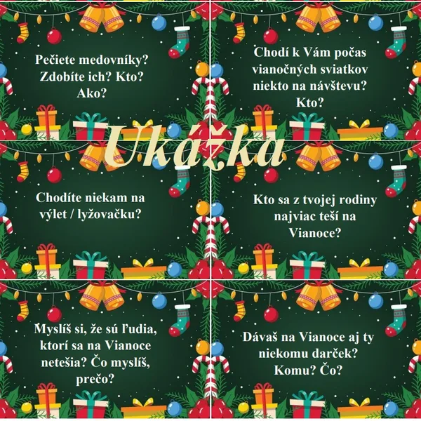 Komunikačné kartičky - Vianoce