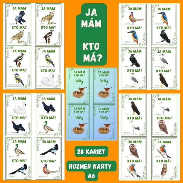 Ja mám - Kto má? VTÁKY