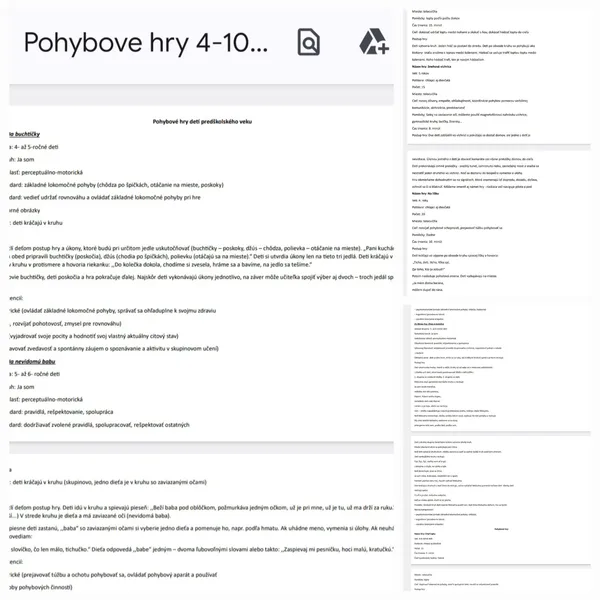 Pohybové hry a aktivity