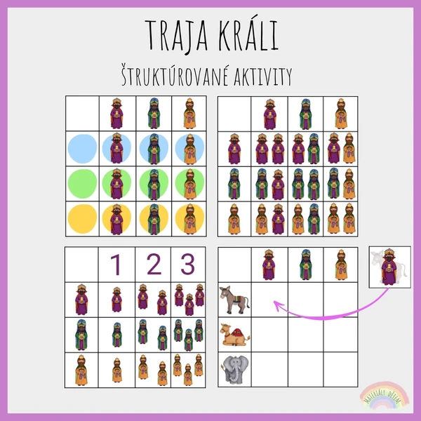 Traja králi, štruktúrované aktivity