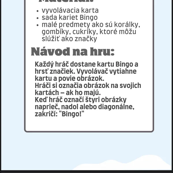 Zimné Bingo