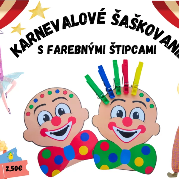 Veselý šaškovia - priraďovanie farieb