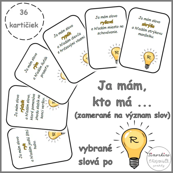 Ja mám, kto má ... vybrané slová po R (význam slov)