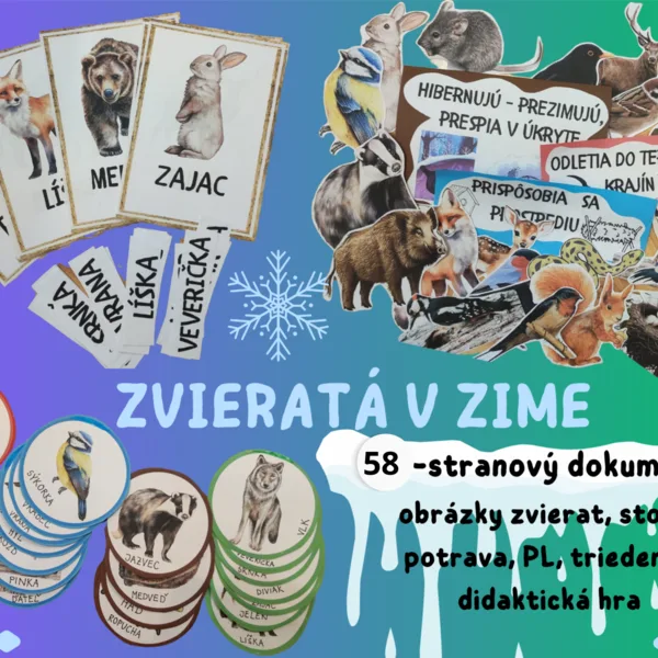 Zvieratá v zime - kombo