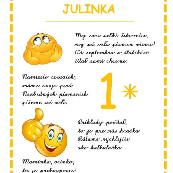 Vysvedčenie smajlík