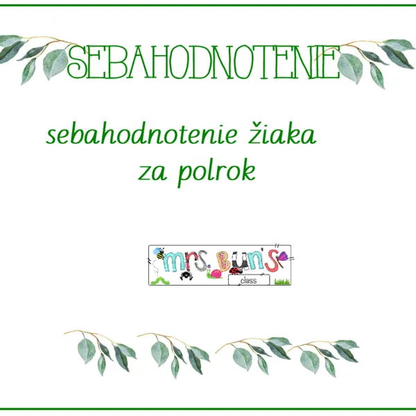 Sebahodnotenie - polrok