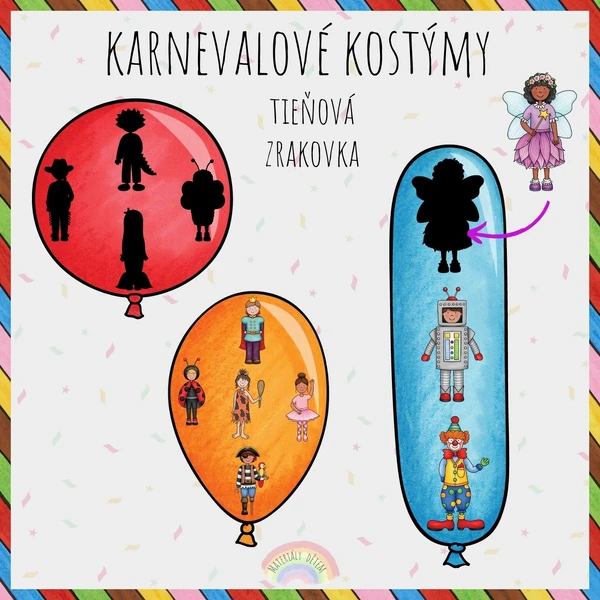 Karnevalové kostýmy, tieňová zrakovka