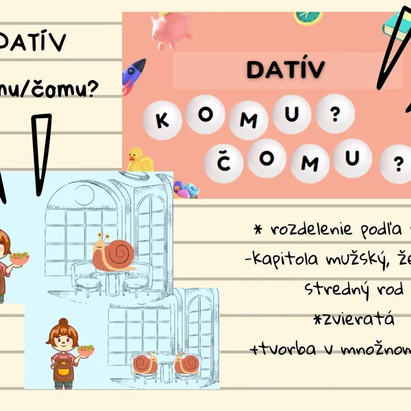 Gramatika - Datív a jeho použitie vo vetách