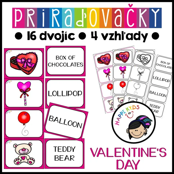 Priraďovačky - ST. VALENTINE'S DAY
