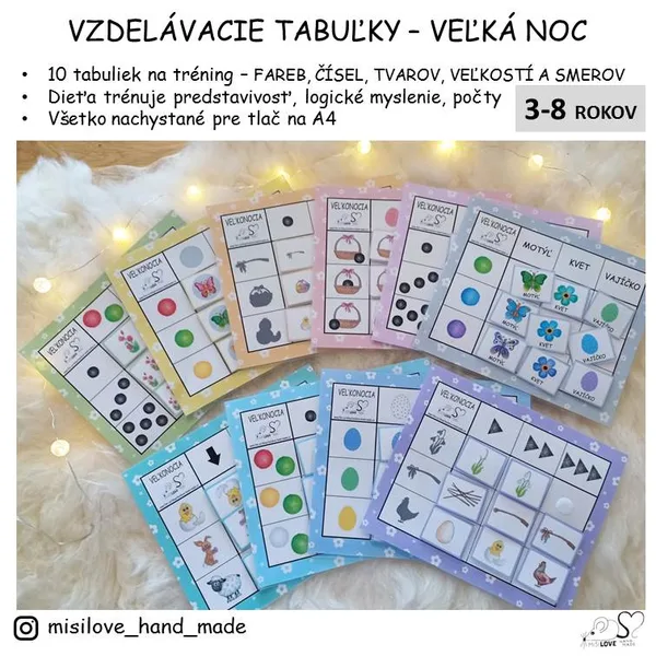VZDELÁVACIE TABUĽKY - VEĽKÁ NOC