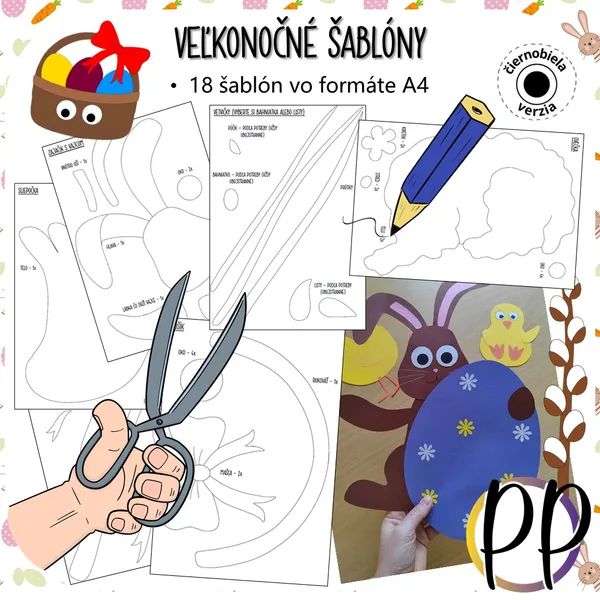 Veľkonočné šablóny na kreslenie