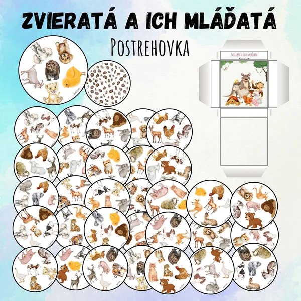 Postrehová hra - Zvieratá a ich mláďatá