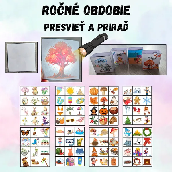 Presvieť a priraď - ročné obdobie