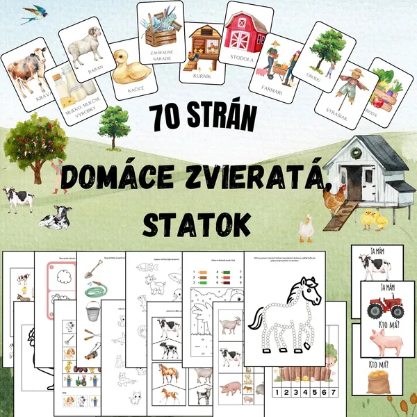 Domáce zvieratá, statok, farma, zvieratká z dvora 