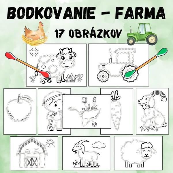 Bodkovanie - Domáce zvieratá, statok, farma