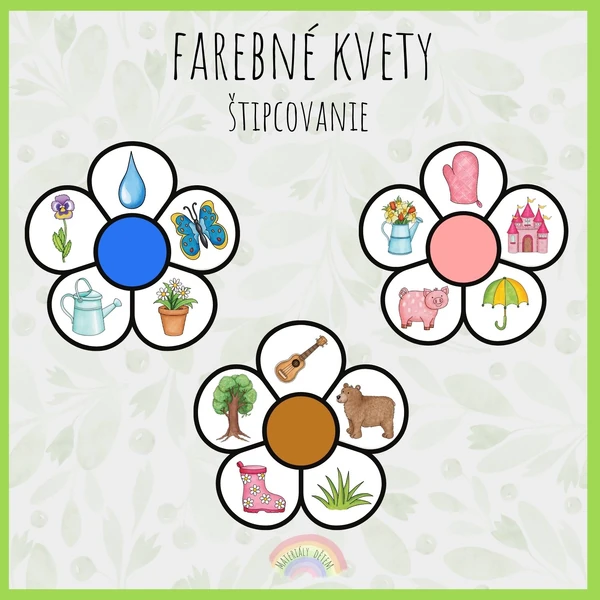 Farebné kvety, štipcovanie