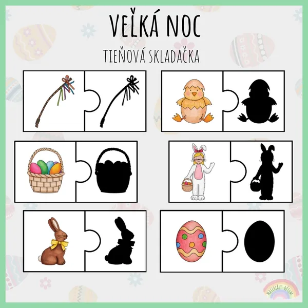 Veľká noc, tieňová skladačka