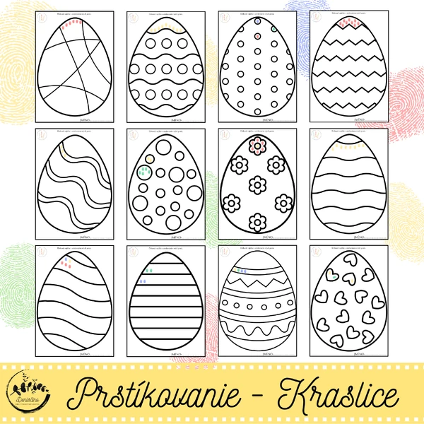 Prstíkovanie - Kraslice, Veľká noc
