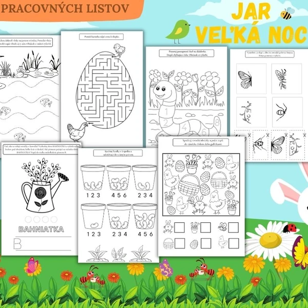 Jar a Veľká noc - pracovné listy