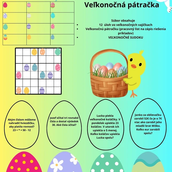VEĽKONOČNÁ PÁTRAČKA pre DRUHÁKOV