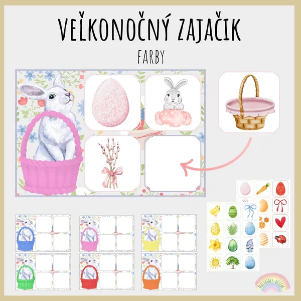Veľkonočný zajačik, farby