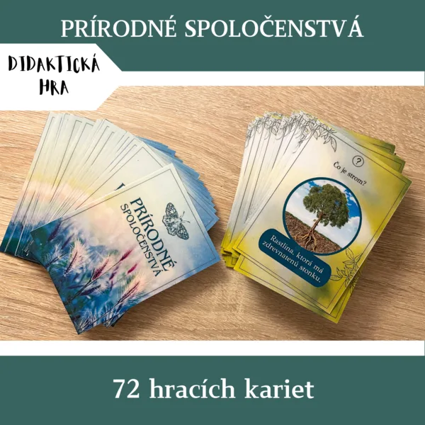 Prírodné spoločenstvá - didaktická kartová hra