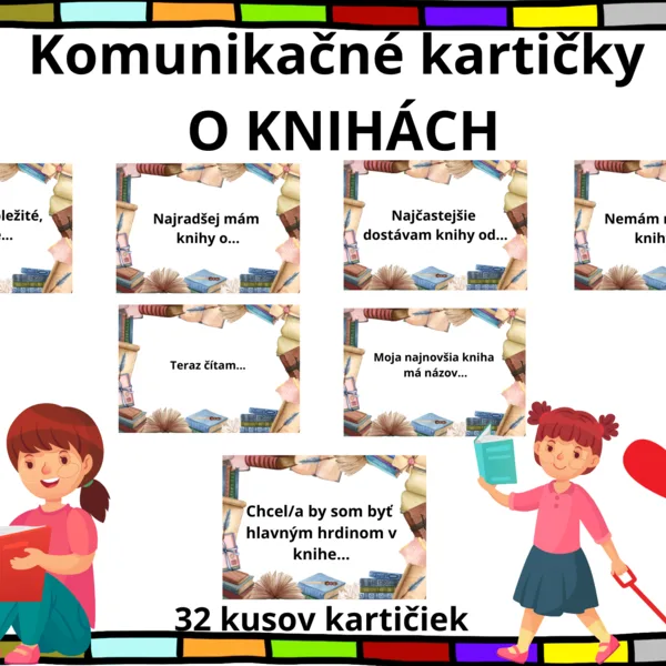MAREC MESIAC KNIHY: Komunikačné kartičky - O KNIHÁCH