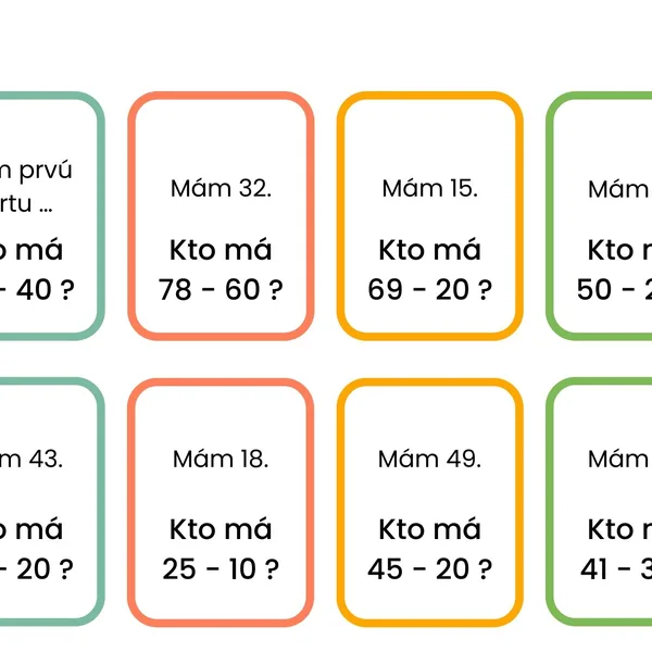 Ja mám, kto má odčítanie do 100 bez prechodu