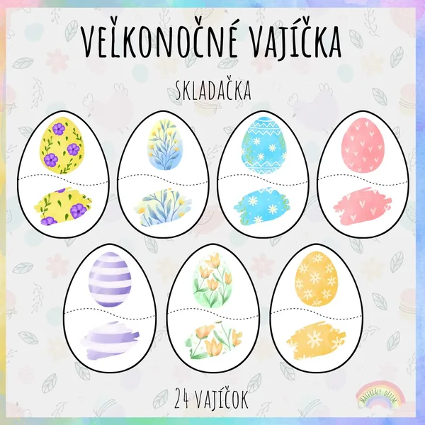Veľkonočné vajíčka, skladačka