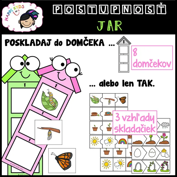 DEJOVÁ POSTUPNOSŤ - Jar - kartičky